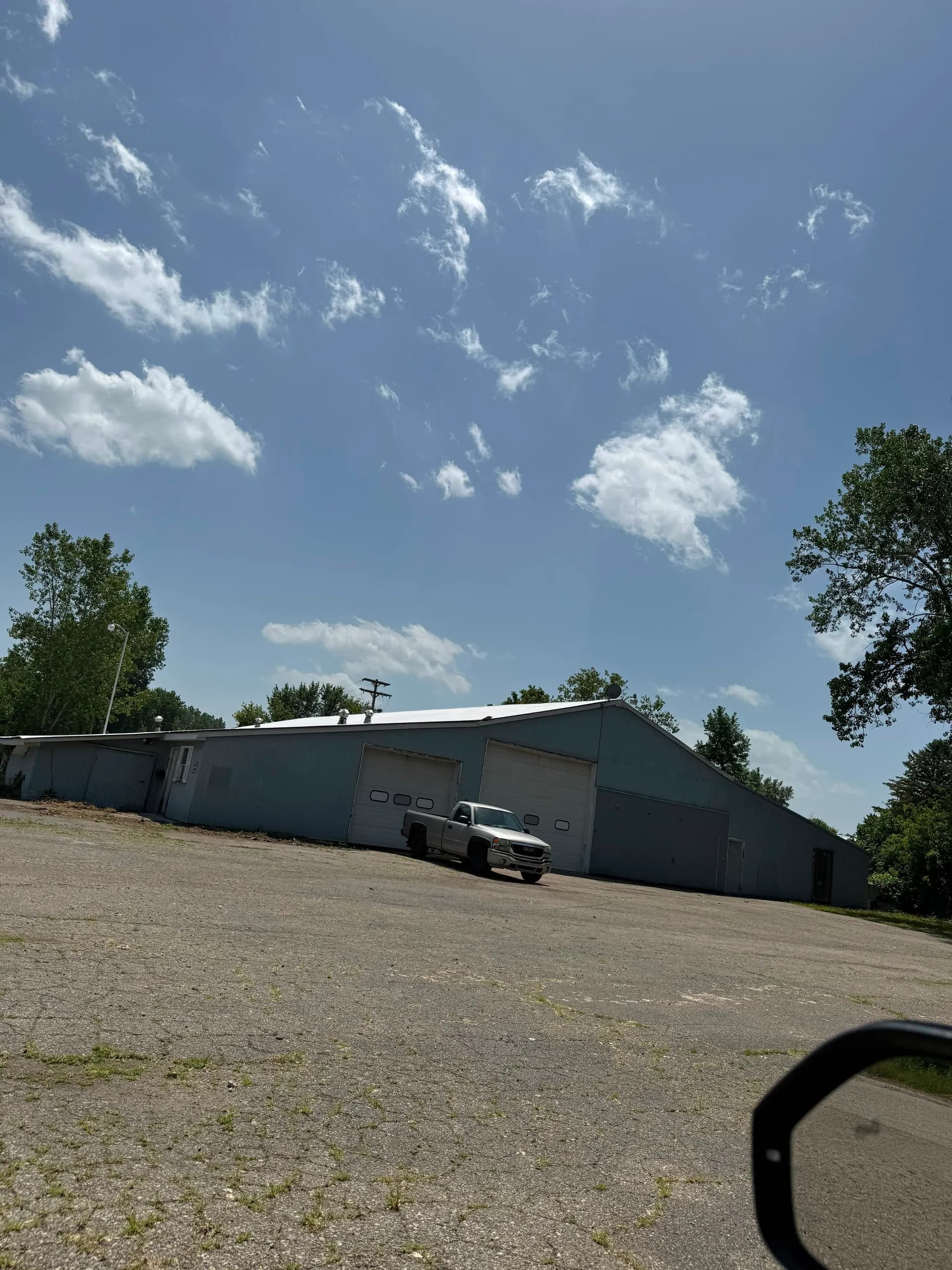 Warehouse with drive-in overhead doors